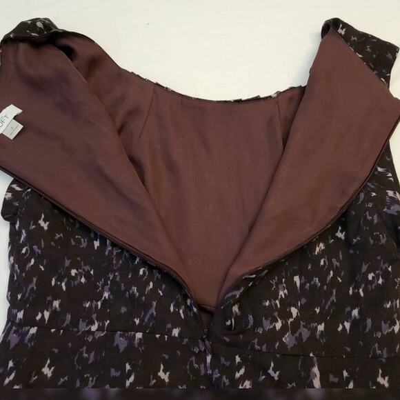 Ann Taylor Loft Dress Womens 2 Purple Abstract Design Sleeveless 100% Polyester - Picture 3 of 5